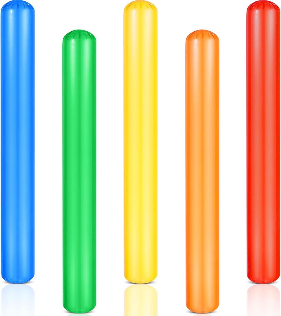 Chivao Pool Inflatable Sticks 41.3 Inch Noodles Colorful PVC Swimming Noodles for Adults Float, Water Games Toy for Beaches & Pool Parties