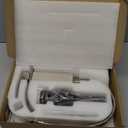 VOTON Waterfall Bathroom Faucets Brushed Nickel Modern Single Handle Sink Faucet for 1 or 3 Holes with Deck Plate and Pop-Up Drain, Rv Sink Camper Farmhouse Faucet (Regular Single Handle - 7.5 inches height)