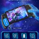 Fasceote Wireless Switch Controller for Nintendo Switch/OLED/Switch 2, Rechargeable Pro Controllers with 15 Lights Color, Retractable One-piece Handheld Control with Hall Effect Joysticks,Turbo, Dual Vibration