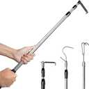 Truck Cargo Grabber Retriever Tool Telescoping Pole 6.3 Ft - Black, 2.5 ft to 6.3 ft x 1.1 inch