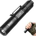 WUBEN L50 Rechargeable Tactical Flashlight, 1200 High Lumens Super Bright Handheld Flashlighs, IP68 with 5 Mode Pocket Light, LED Tail Switch Flash Light for Emergencie Camping Home Inspection Repair (Black)