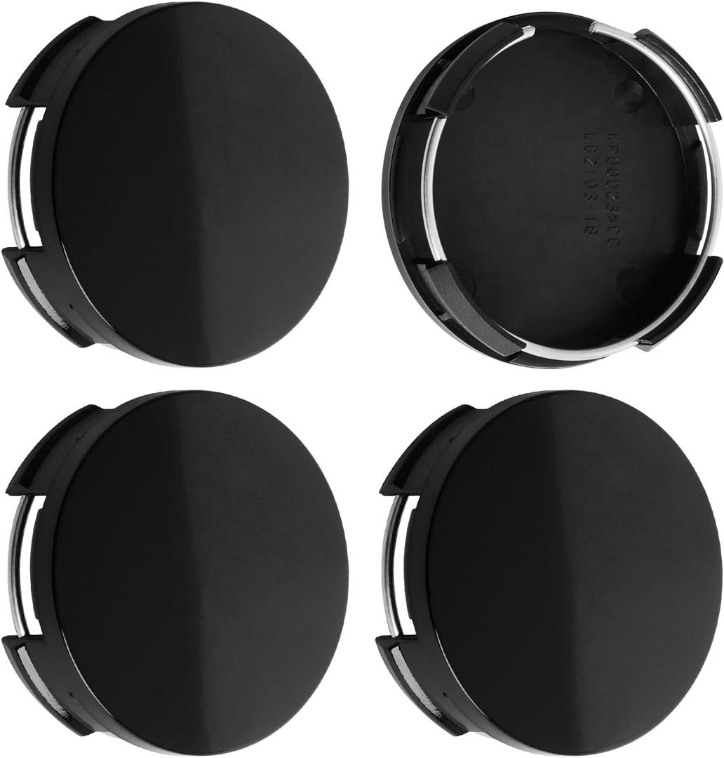 2.5Inch 63MM Wheel Center Caps for Toyota Corolla Camry Highlander RAV4 Rim Hub Caps, Pack of 4 (Gloss Black, Outer 63MM, Inner 61MM, Easy DIY Installation) (Outer 62.7MM , Inner 60.6MM)