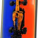 LED Wall Display Frame for Lego Technic 42141 McLaren Formula 1, Vertical Acrylic Showcase with Hidden Hook Mount, Mirror Effect Back Panel & RGB Lighting (Model Not Included)