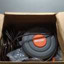 3rd Generation Retractable Garden Hose 100 ft x 1/2 inch Heavy Duty Wall-Mounted Hose Reel 180 Swivel Automatic Slow Return Any Length Lock 9 Pattern Nozzle UV Resistant (Black)