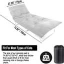Sleeping Cot Pads (75" x 28") with Elastic Straps Portable for Outdoor & Hiking, Cotton Soft Thick Camping Cot Pad,Waterproof