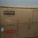 Keonjinn Brushed Gold Bathroom Mirror 24"x30", Beveled Edge Tempered Glass