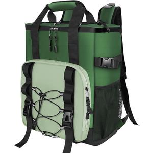Large Backpack Cooler,40 Cans Leak Proof & Waterproof & Insulated Cooler Backpack, Soft Cooler Bag for Men & Women, Ice Chest for Camping,Beach,Picnic,Lunch,Travel,Fishing, Green