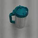 32 oz Double Wall Insulated Hospital Mug - Cold Drink Mug - Large Carry Handle - Includes Straw (1, Teal)
