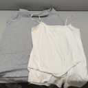 TAIPOVE Womens Extra Long Tunic Tank Tops Cotton Camisoles Basic Layering Sleeveless Undershirts 3 Pack (Black/White/Gray)