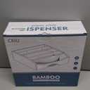 10-inch Paper Plate Dispenser Under Cabinet, Bamboo Paper Plate Holders, Kitchen Counter Vertical Plate Dispensers Holders Countertop Caddy(For 10-inch Plates, Bamboo)