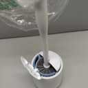 MR.SIGA Toilet Bowl Brush and Holder, Premium Quality, with Solid Handle and Durable Bristles for Bathroom Cleaning, White, 1 Pack (One Size)