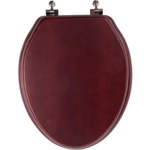 Toilet Seat, Solid Wood, Pine Wood, Matte Finish, Vintage Red Mahogany, PIKLiDS (Elongated)