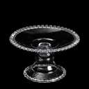 Hacaroa 24 Pcs Mini Cake Plate Stand, Plastic Single Cupcake Holder Serving Plate, Clear Small Dessert Display Stand Tray for Chocolate, Fruits, Baby Shower, Wedding, Birthday, Party