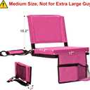 Stadium Seat with Back Support, Bleacher Chair with Back & Cushion