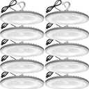 10 Pack 150W UFO Led High Bay Light,120VAC,5000K Daylight Commercial Bay Lighting,IP66 Waterproof,21050LM,650W MH/HPS with Plug Area Lighting for Warehouse/Shop/Workshop/Garage/Barn/Gym/Factory