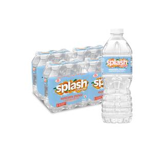 SPLASH REFRESHER Flavored Water Beverage, Mandarin Orange Flavor, 16.9 Fl Oz Plastic Bottles, 24 Pack, BBD 05/21/2027