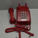 Sangyn Vintage Corded Phones for Landline Old Telephone with Mechanical Ringer Receiver Volume Adjustable Retro Analog Desk Phone for Home House School, Red