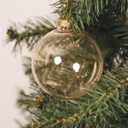 DN DECONATION Glass Christmas Hanging Ball Ornaments Set of 9, 3.15 Champagne Christmas Ornaments, Christmas Decorative Baubles for Xmas Tree Decoration, Holiday, Wedding Party Gift Decor