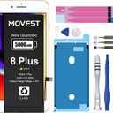 Replacement Battery for iPhone 8 Plus,Li-ion Polymer 5000mAh High Capacity Battery Fit for iPhone 8 Plus Model A1864 A1897 A1898 with Repair Tool Kits