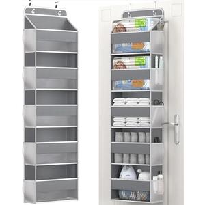 Hioya Over The Door Storage Organizer, RV Bathroom Organizer, Over The Door Organizer Camper Storage and Organization, 5 Shelf Hanging Over Door Organizer for Camper, Bathroom, Bedroom, Closet