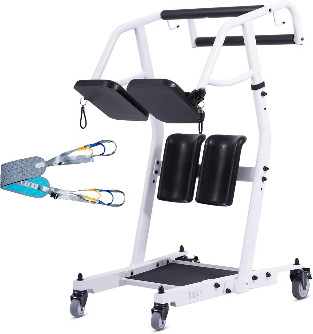 Sit to Stand Lift, Stand Assist Lift for Elderly, Patient Transfer Assist Devices with Belt for Home Care Use, 400 lbs Capacity