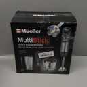 Mueller Multistick 5-in-1 Immersion Blender Handheld, 12 Speed Hand Mixer - Turbo Boost, Heaviest Duty Copper Motor, Titanium Blades Hand Blender, Milk Frother Wand, Whisk, Beaker, Chopper, Grey