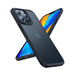 TORRAS Shockproof for iPhone 15 Pro Max Case, 4X Military Grade Drop Proof, Translucent Slim Protective AntiScratch Hard PC Back Phone Case for iPhone 15 Pro Max 6.7'', Matte Black Cover