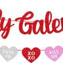 Be My Galentine Banner Happy Galentines Day Decoration Celebrate Girl Female Friendship Valentine Party Decor Glitter Red and Pink Valentines Day Decoration