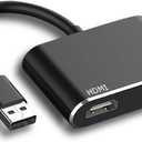 USB 3.0 to Dual HDMI Adapter, 1080P Video Adapter USB-A to Double HDMI for 2 Monitors Converter 4K HD Expander Display Compatible with Desktop, Laptop, Windows