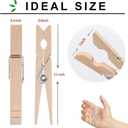 Clothes Pins Wood for Hanging Clothes,3.5 Inch100pcs Heavy Duty Wooden Clothespins,Clothes Pins for Craft,Wooden Clips for Pictures. | Rust Resistant