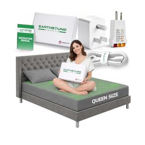 Earthbound Grounding Well Bed Sheets Queen Size - 90% Organic Cotton, 10% Pure Silver Infused Sheet | Fitted Well Deep Pocket Groundingwell Bedsheet, Improve Sleep with Our Earthing Sheets - (Gray)