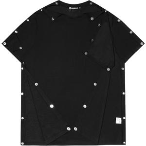 Magnetic Button Post Shoulder Surgery Recovery Shirt Tear Away Short Sleeve Rotator Full Side Adaptive Chemo Clothing XL