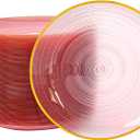 100PCS Transparent Pink Gold Plastic Plates, 7 Inch Heavy Duty Disposable Dessert Plate with Gold Rim, Round Appetizer/Salad Plates for Wedding, Party, Camping, Picnic