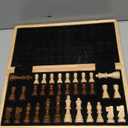 Chess Armory Wooden Chess Set 15 Inch - Classic Handcrafted Game Board for Adults with Extra Queen Pieces and Storage Box - Ideal for Home and Travel - Non-Magnetic