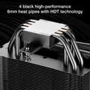 be quiet! Pure Rock 3 Black CPU Air Cooler | 4 High Performance 6mm Heat Pipes with HDT Technology | 120mm PWM Fan | AMD:AM4 AM5/Intel LGA 1700/1150/1151/1200 | Black | BK039