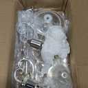 Metal Candelabra 5-Candle 10.1 Inch Tall Candle Holder Stick for Home Wedding Event and Party Festival,Silver (Silver-regular Style)