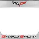 Chevrolet Corvette C6 Grand Sport Metal License Plate Frame Holder (Chrome & Logo Top)