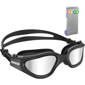OMID Kids Swim Goggles, P2mini Polarized Swimming Goggles Comfortable for Age 6-14