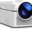 Short Throw Projector with 4k Support, Builtin Android 13, Smart Projector with Wifi and Bluetooth , Electric Focus, 2 x 8W Stereo Speakers for Bedroom and Outdoor Use HY450NTV