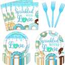 Donut Sprinkle Baby Shower Tableware Party Decorations for Boys