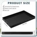 Baderke 1 Pc 24 x 15.5 Inches Oil Drain Pan for Changing Leak Proof Mini Fridge Drip Tray Plastic Oil Change Pan for Mini Fridges Air Conditioners Machinery Under Car (Black,1.89 Inch)