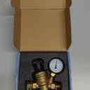 RVGUARD RV Water Pressure Regulator Valve, Brass Lead-Free Adjustable Water Pressure Reducer with Gauge and Inlet Screen Filter for RV Camper Travel Trailer