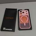 CANSHN Magnetic Compatible with iPhone 17 Pro Case, Upgraded [Full Camera Protection] [Compatible with Magsafe] [Translucent Matte] Shockproof Protective Phone Cover 6.3 Inch - Pink