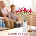 Hanaive 12 Pcs Bird of Paradise Artificial Plant 24 Inches Hawaiian Tropical Flowers Fake Rubber Strelitzia Faux Flowers Bouquet for Home Garden Office Wedding Indoor Outside Party Decor DIY (Pink)