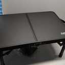 Anbte Folding Camping Table with Storage Net, Pure Black Aluminum 2ft Picnic Table & Folding Table Storage Bag