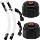 2 Set of Racing Fuel Filler Hose Kits, PVC, Black, Transparent, 37 x 15 x 8 cm, 460g, 2 Count, HARDWARE TUBING, Automotive Fuel Hoses, Includes 2 Hoses, 2 Jug Caps, 2 Hose Benders