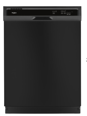 Whirlpool 24-in Front Control Built-in Dishwasher 57-Decibel Standard Sound Level - Black