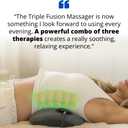 SmoothSpine Triple Fusion Back Massager - The Official Smooth Spine Massager with Heat - Design to Support Lower Back Comfort, Relaxation Device for Home Use (Triple Fusion Back Massager)