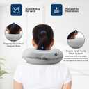 GDEOUP Travel Pillow 100% Pure Comfortable U Shape Memory Foam Pillows Neck and Head Support Portable Travel Neck Pillow Suitable for Planes Airplane for Traveling,Train,Self-Drivingng Car,(Grey)