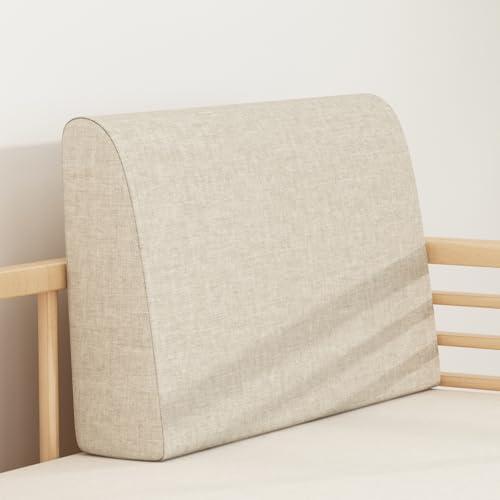 M Mute Touch Couch Back Cushions Pillows, Wedge Pillow for Couch & Bed, Back Lumbar Support Pillow, High-Density Foam Backrest Cushion with Linen Cover for Back Pain Relief